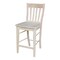 International Concepts 42 in Round Drop Leaf Counter Height Dining Table with 4 Stools in Unfinished - 5 Piece Set K-42DPT-23B-S6162-4 - alternate 2